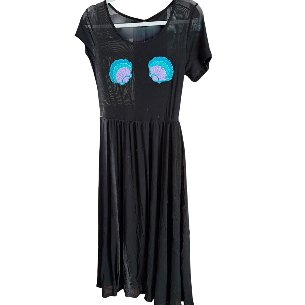 Iron Fist Mermaid For Life Black Sheer Mesh Shell Dress